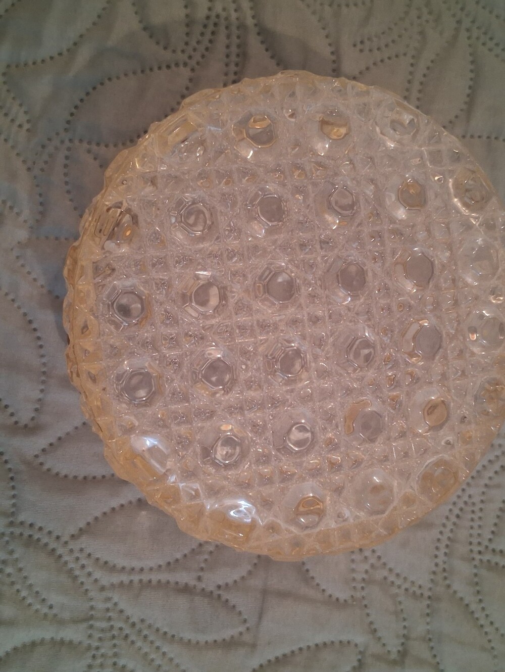 Lead Crystal Round Trinket Box